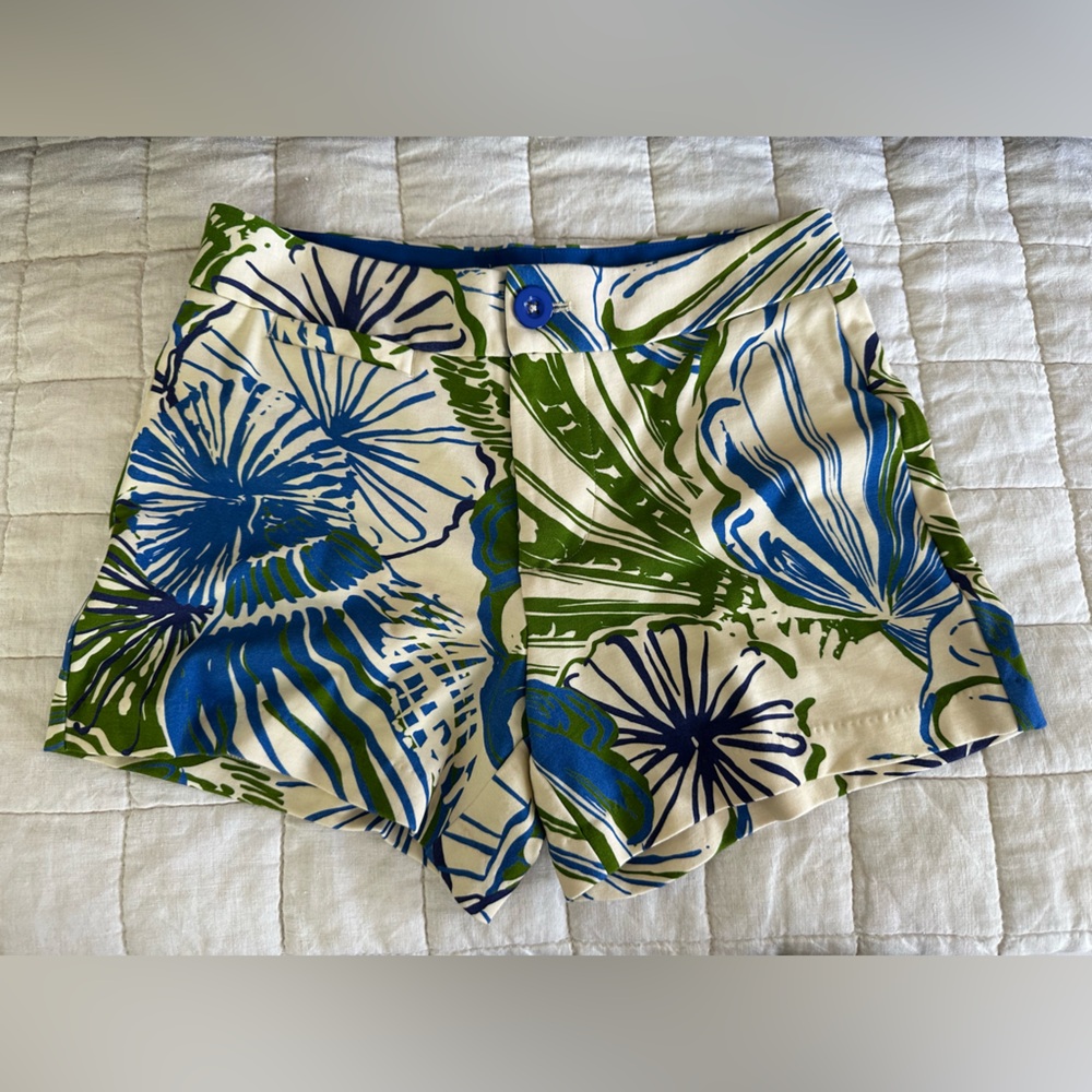Tori Richard Blue and Green Floral Shorts